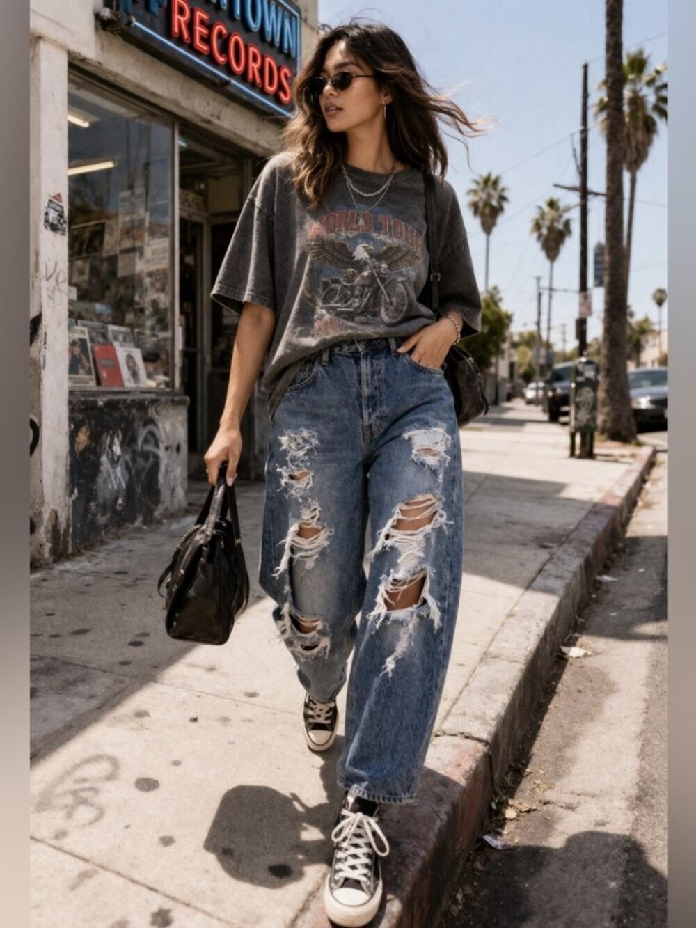 Levis Vintage 90s Distressed Blue Jeans 30 High Rise Mom Fit  Grunge Retro Chic - Picture 2 of 16
